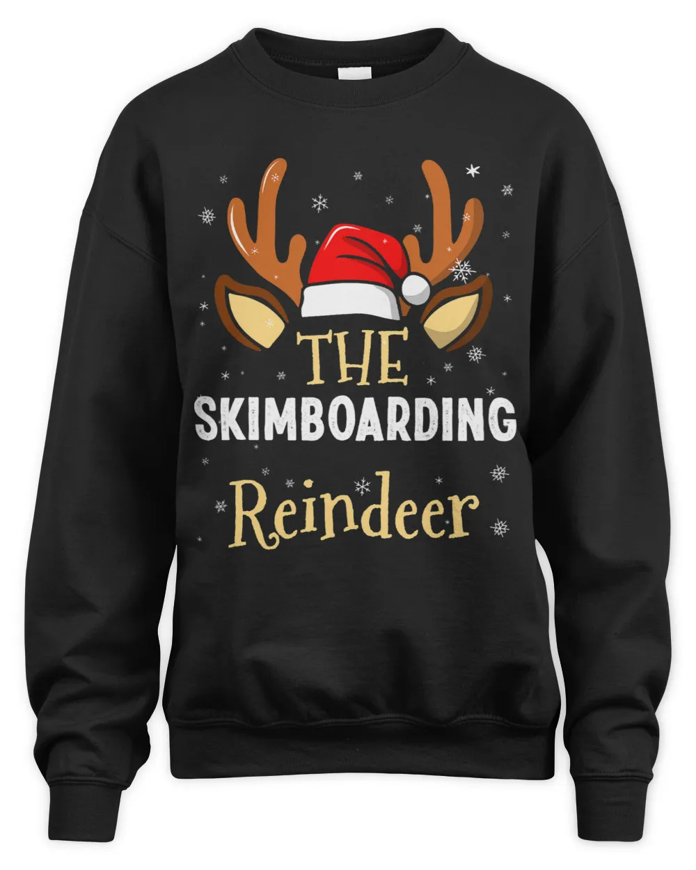 Skimboarding Reindeer Family Matching Christmas Outfit