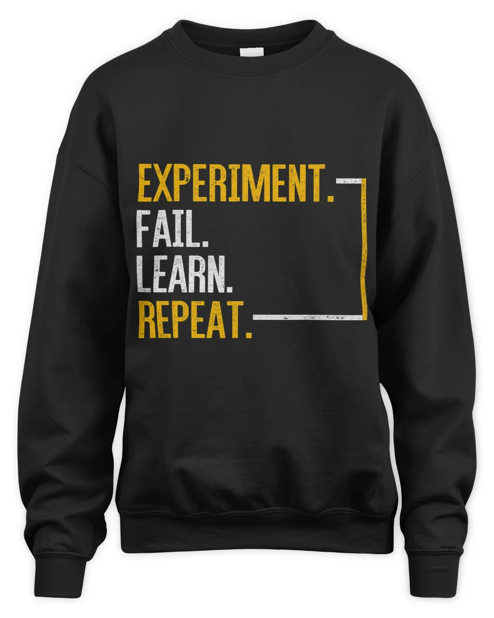 Experiment Fail Learn Repeat Physics Unisex Sweatshirt black s