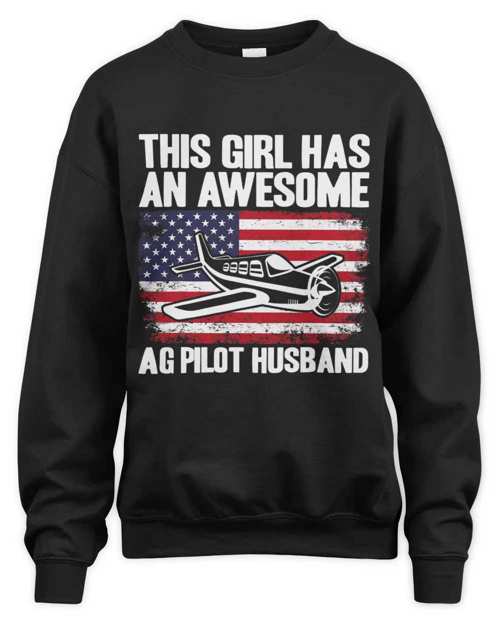 Crop Duster American Flag AG Pilot Wife