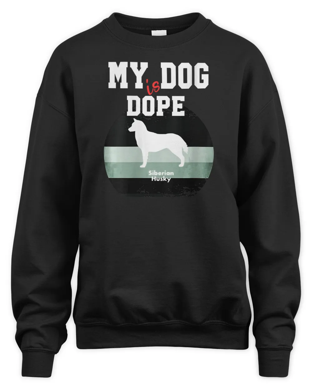 Womens Dope Dog Siberian Husky V-Neck T-Shirt