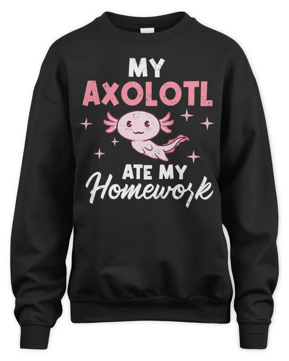 Funny Axolotl Ate My Homework Mexican Salamander Amphibian 348