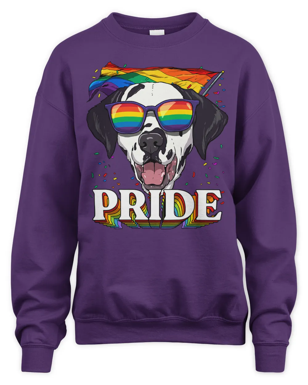 Dalmatian Funny Dog LGBT Dalmatian Gay Pride LGBTQ Rainbow Flag Sunglasses 12 Dalmatian Lover