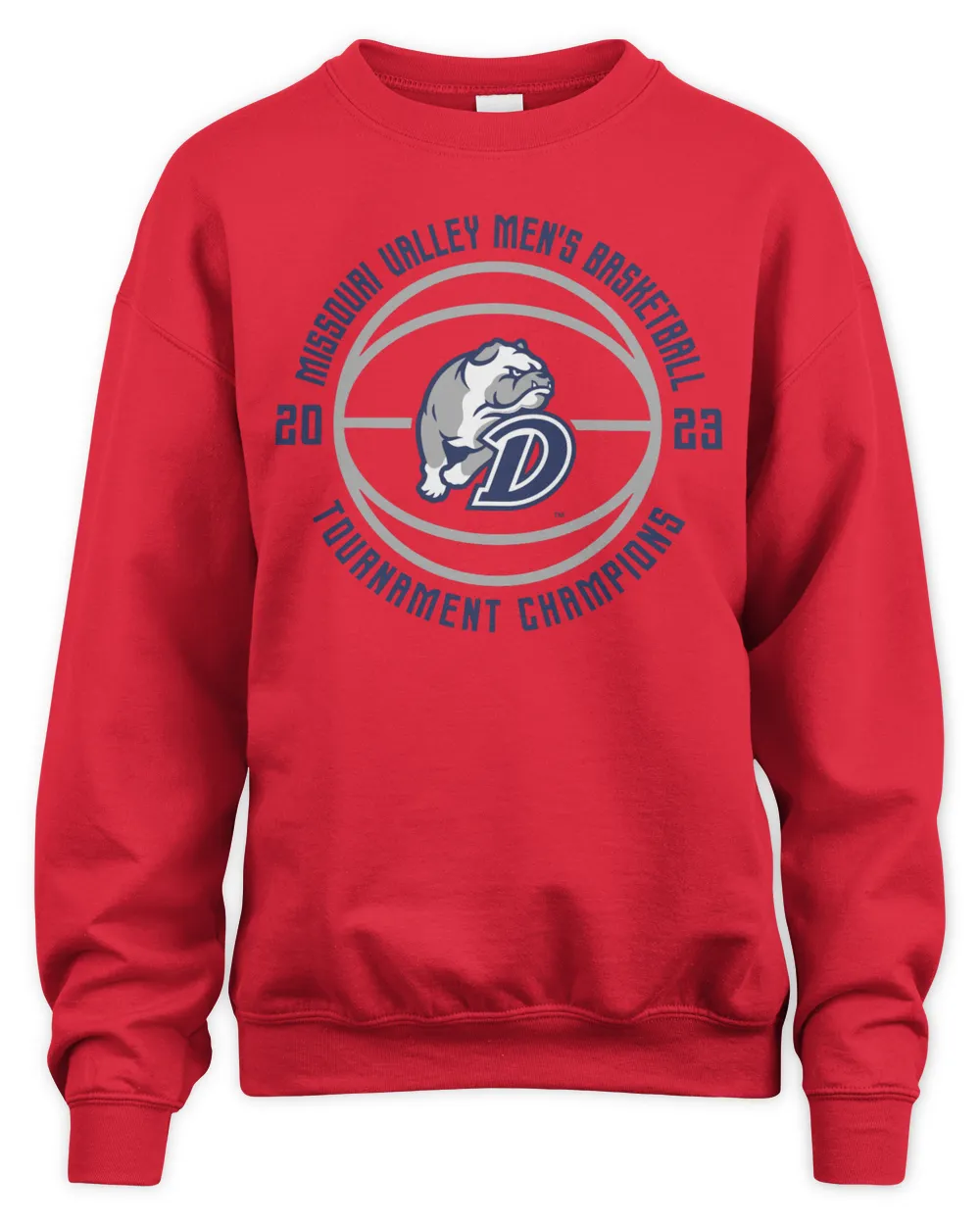 DrakeBulldogsMB Missouri Valley Men's Basketball Tournament Champions 2023 Hoodie Unisex Sweatshirt red 