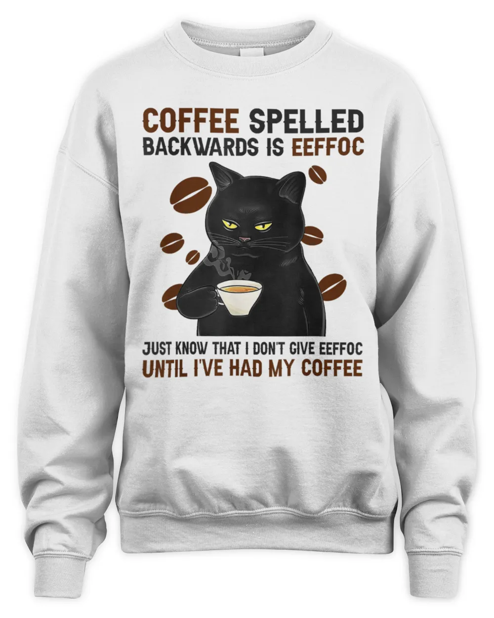 Coffee Spelled Backwards Is Eeffoc Cats Drink Coffee T-Shirt