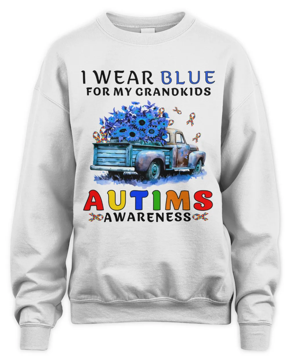I wear blue for my grandkids autism awareness | Grandma shirt, Nana shirt, Granny Shirt, Gramma Shirt, Mother Day Gift, Grandma Birthday Gift
