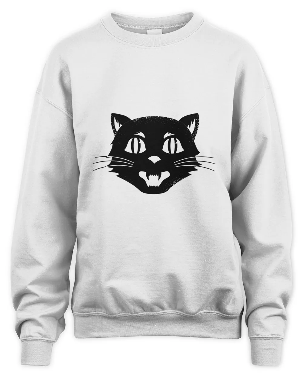 Vintage Halloween Cat black t shirt hoodie sweater