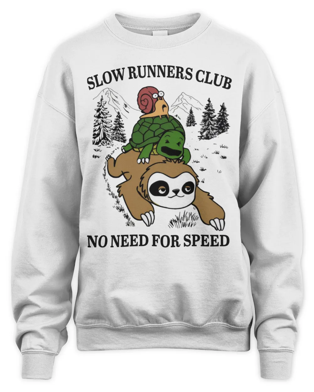 funny slow runners club Unisex Sweatshirt white s