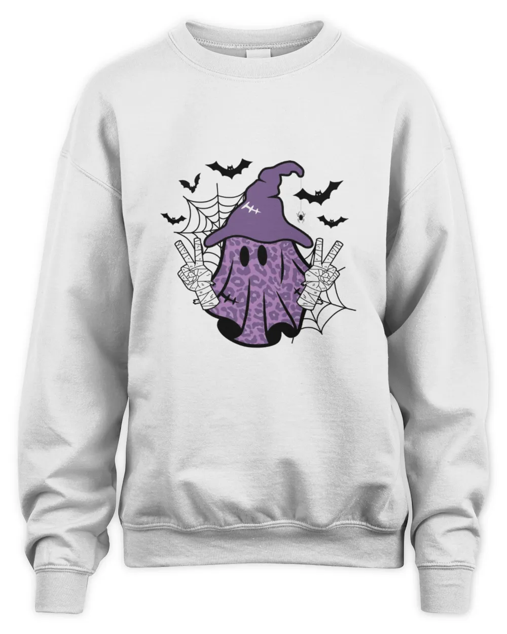 Retro Spooky Season Sweatshirt, Spooky Sweatshirt, Spooky Halloween, Vintage Halloween Shirt, Halloween Bat Shirt, Retro Halloween Shirt Unisex Sweatshirt white s