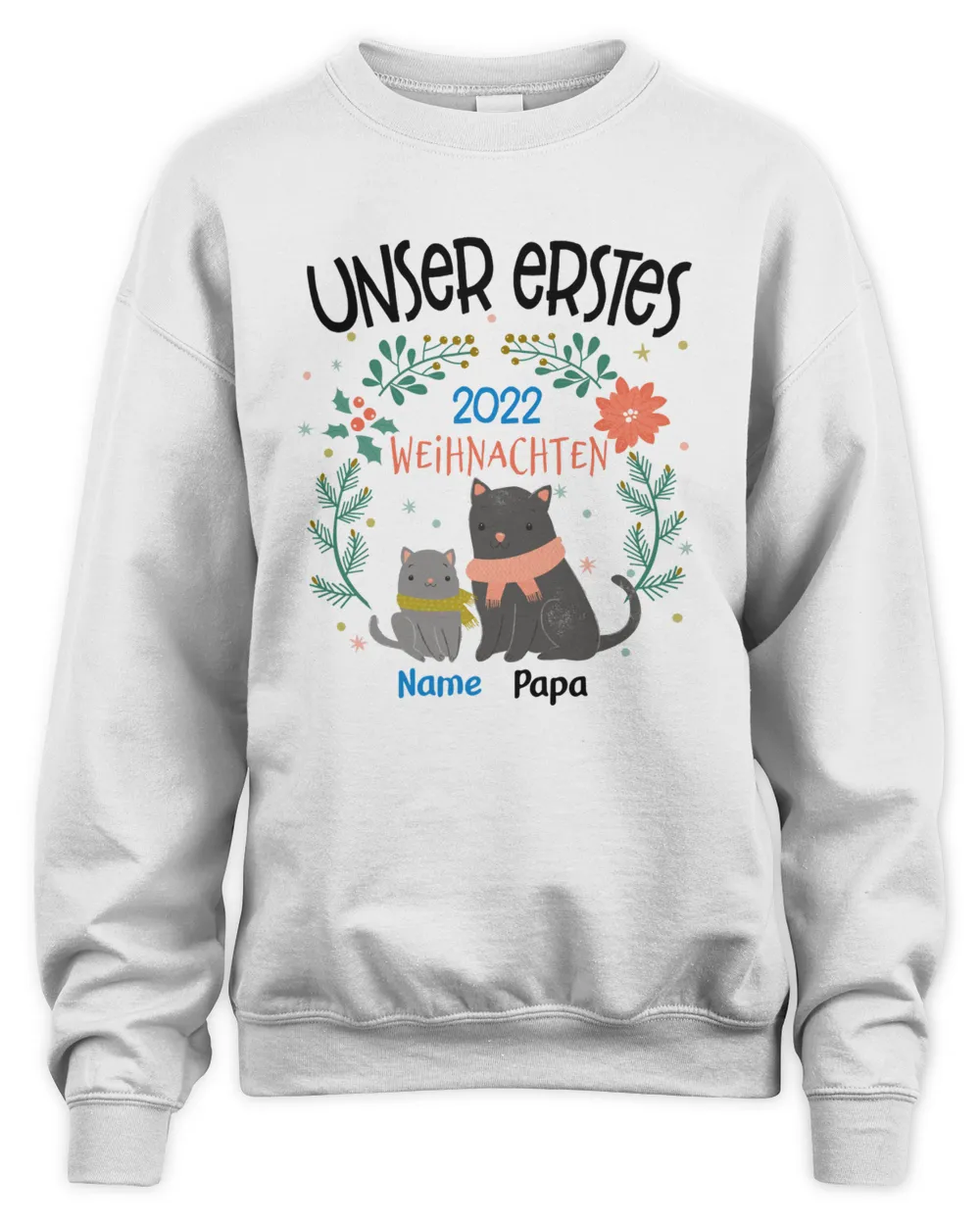 Unser erstes Weihnachten Unisex Sweatshirt white s