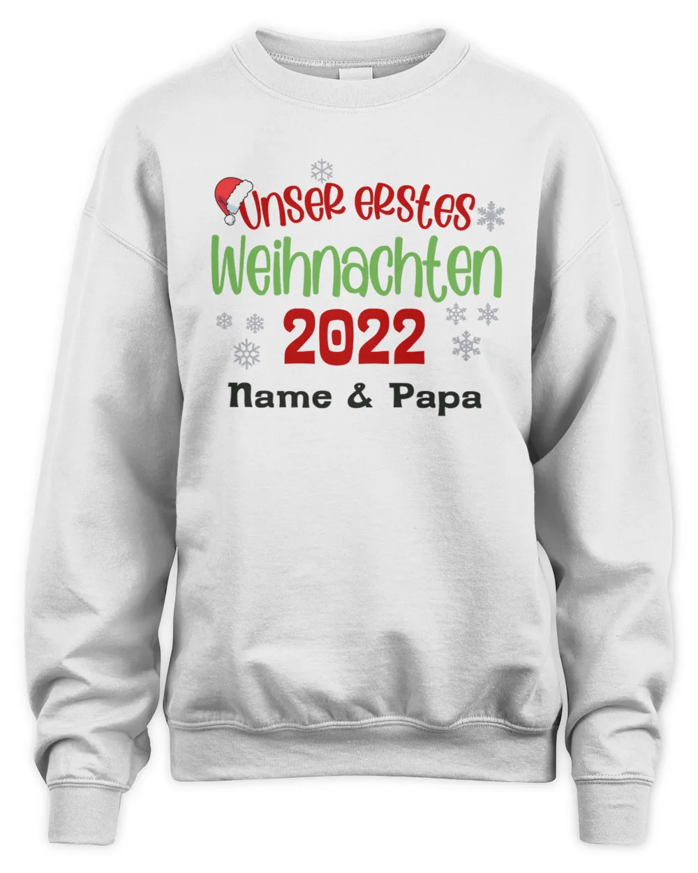 Unser erstes Weihnachten Unisex Sweatshirt white s