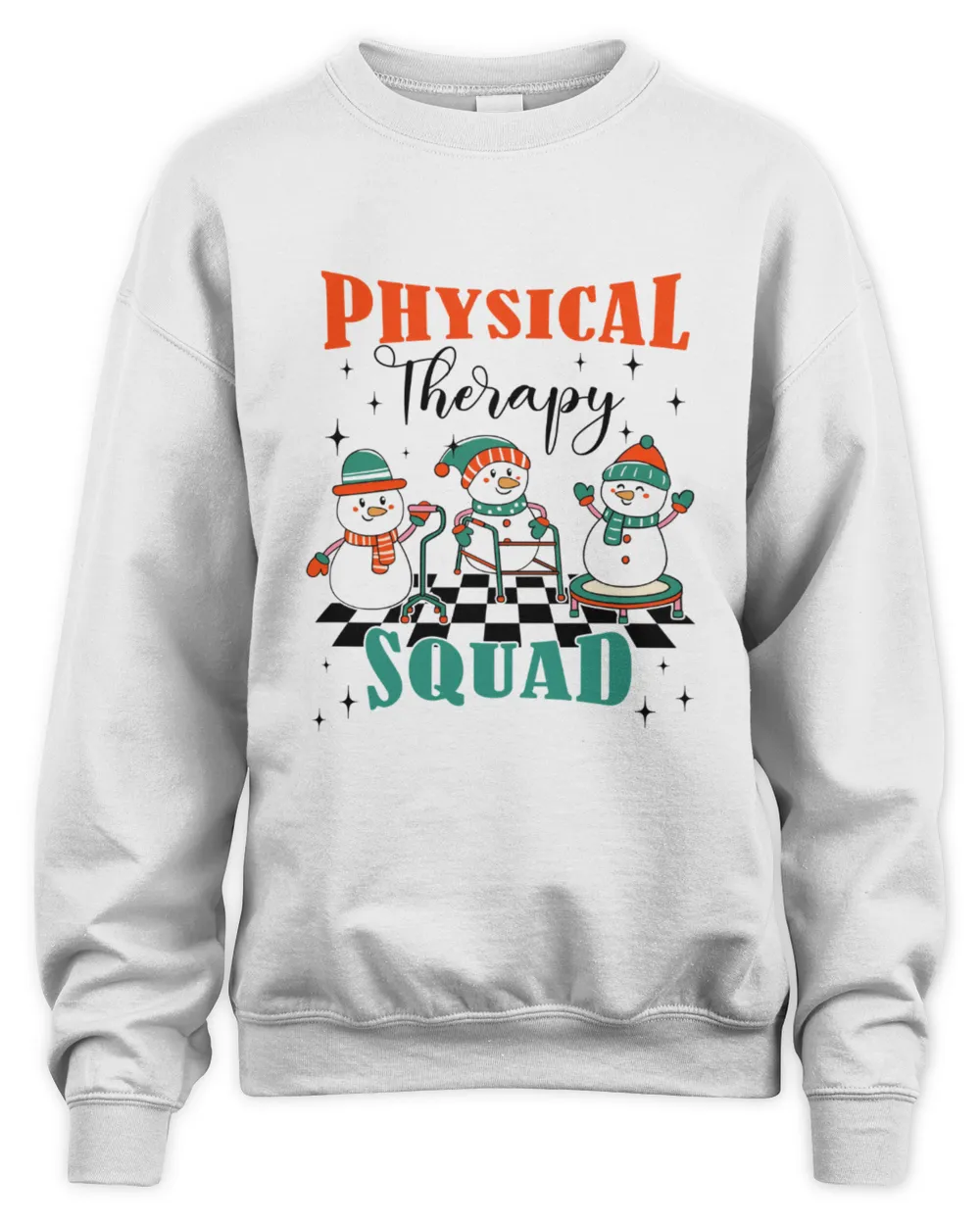 Physical Therapy Christmas Sweatshirt, Physical Therapy Shirt, Retro DPT Shirt,Christmas Gift, Custom Shirt Unisex Sweatshirt white s