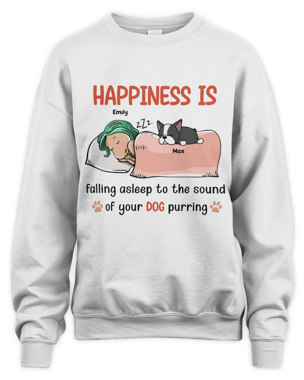 Dog Mom Sleep Happiness HOD070123K43