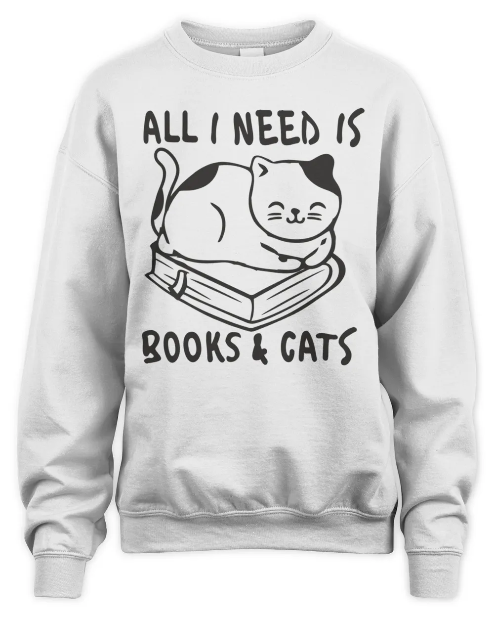 All I Need Is Books & Cats Lover Cute Bookworm T-Shirt