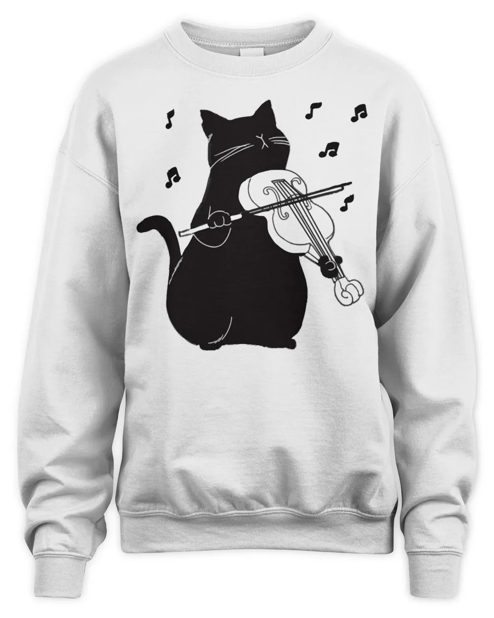 Black Cat Kitty Music Black Cat Playing Violin Funny ian126 musician Kitten Cat