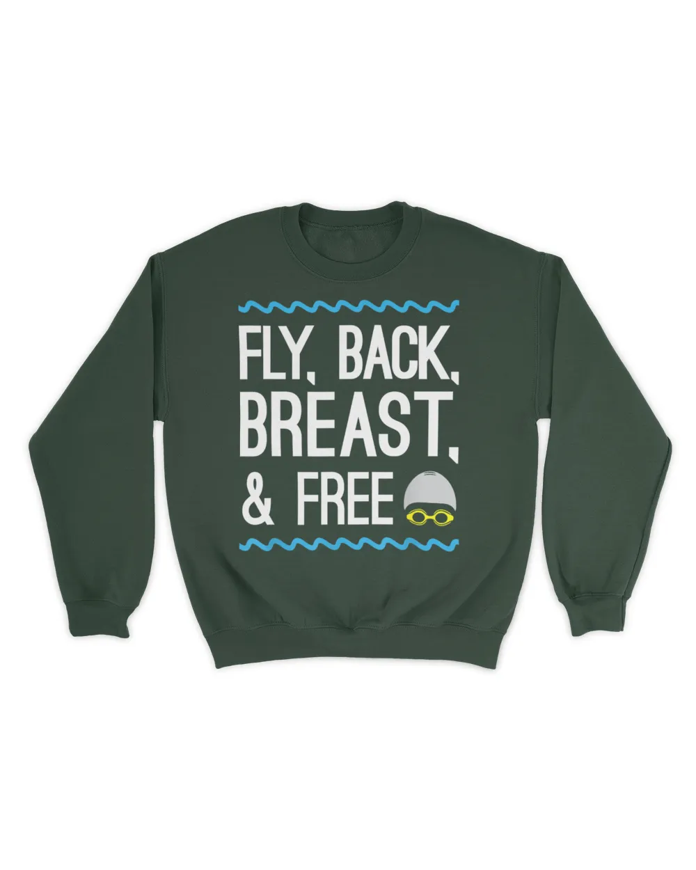 fly back breast free Unisex Sweatshirt forest-green s