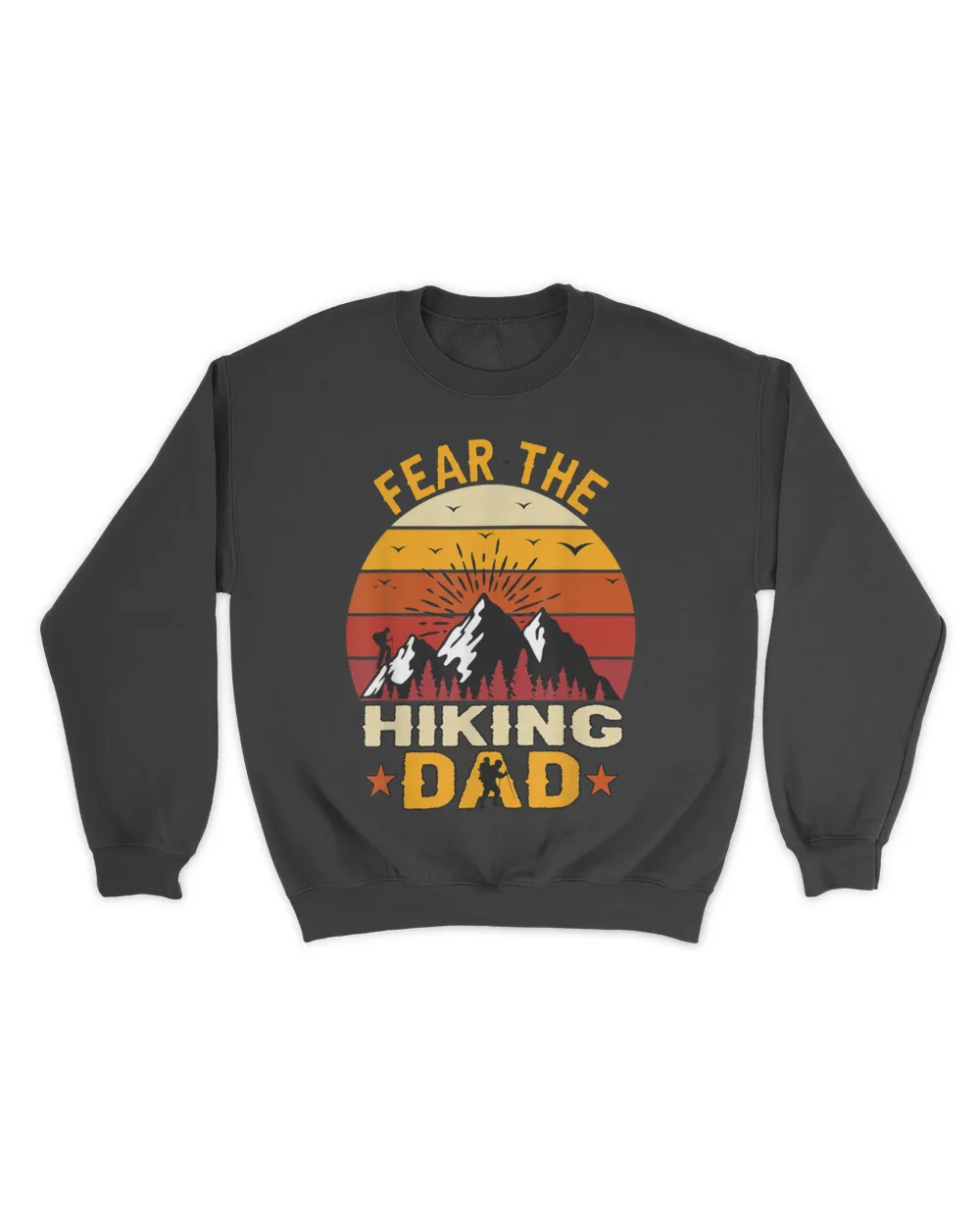 Hiking Fear The Hiking Dad Funny Father's Day 2022 Vintage Ladies Fitted T-Shirt
