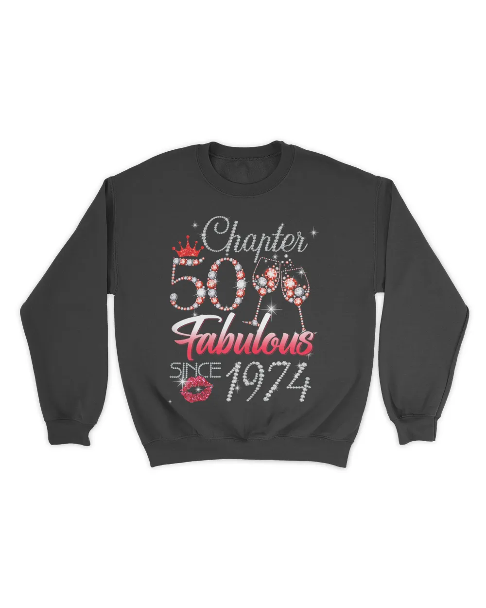 Chapter 50 Fabulous Since 1974 50th Birthday Queen Diamond T-Shirt