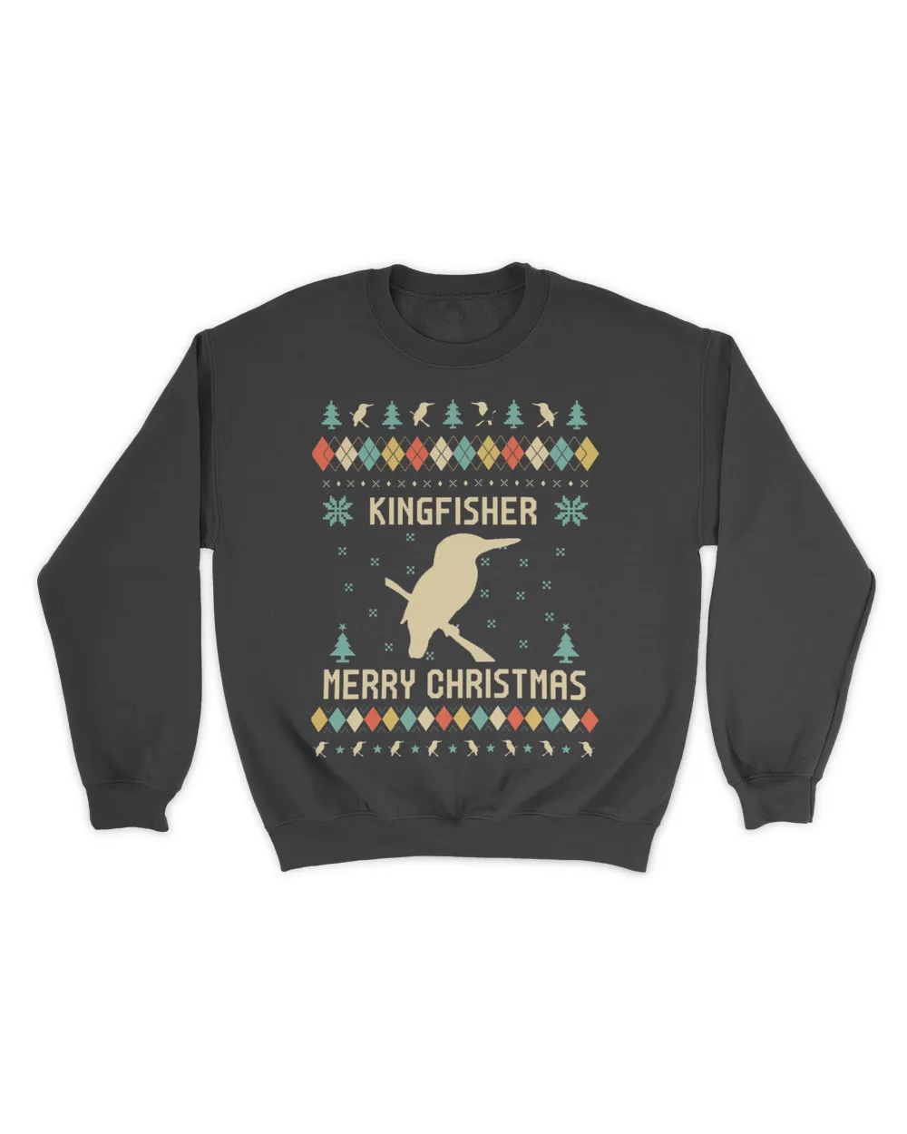 KINGFISHER Ugly Christmas Sweater Vinatge Retro