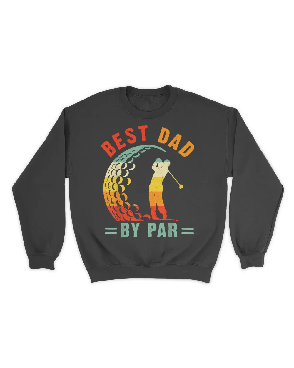 Best Dad By Par Funny Golf Daddy Fathers Day US Flag Gifts T-Shirt