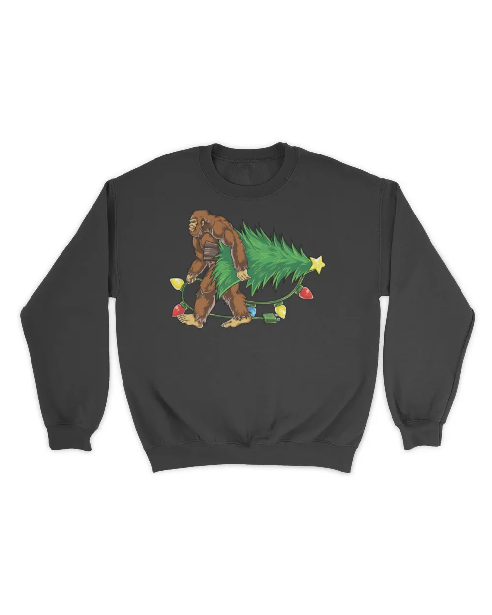 Bigfoot Carrying Christmas Tree T Shirt Sasquatch Santa Gift Essential T-Shirt