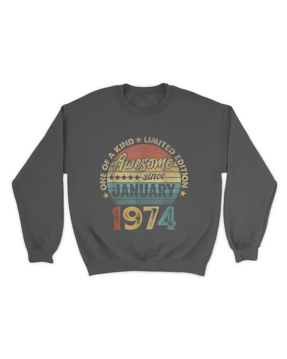 50 Years Old January 1974 Vintage Retro 50th Birthday Gifts T-Shirt