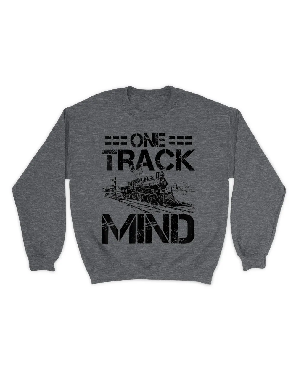 Train Funny Locomotive Model Railroad T-shirt Unisex Sweatshirt dark-heather s