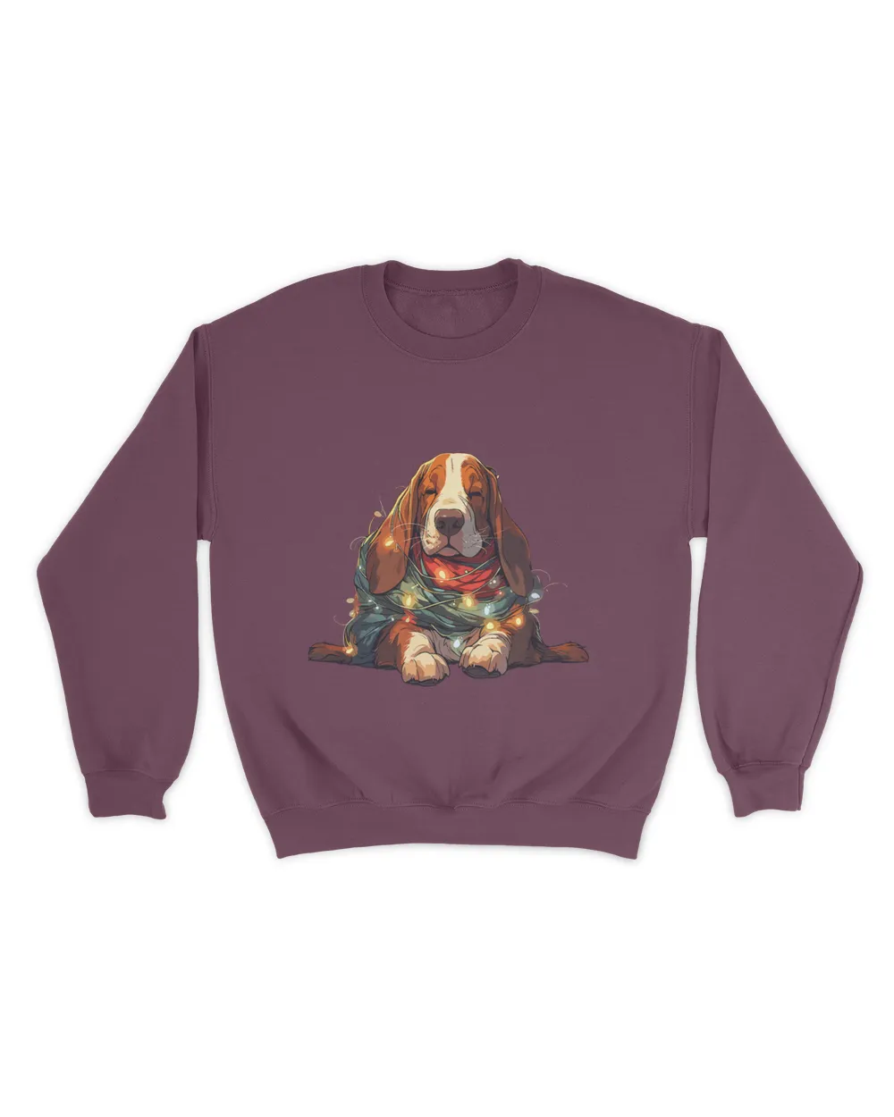 Funny Basset Hound Dog Christmas Tree Lights Xmas Boys Girls