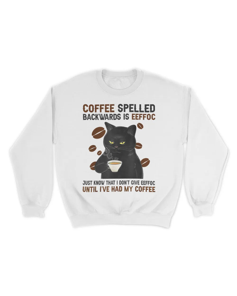Coffee Spelled Backwards Is Eeffoc Cats Drink Coffee T-Shirt