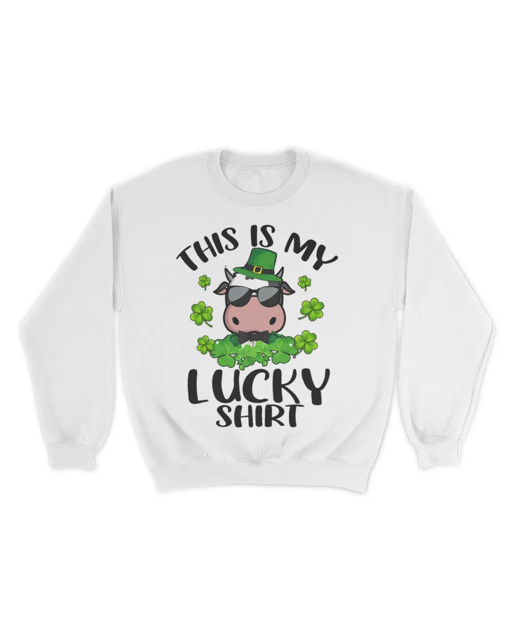 Funny St Patricks Day Cow This Is My Lucky