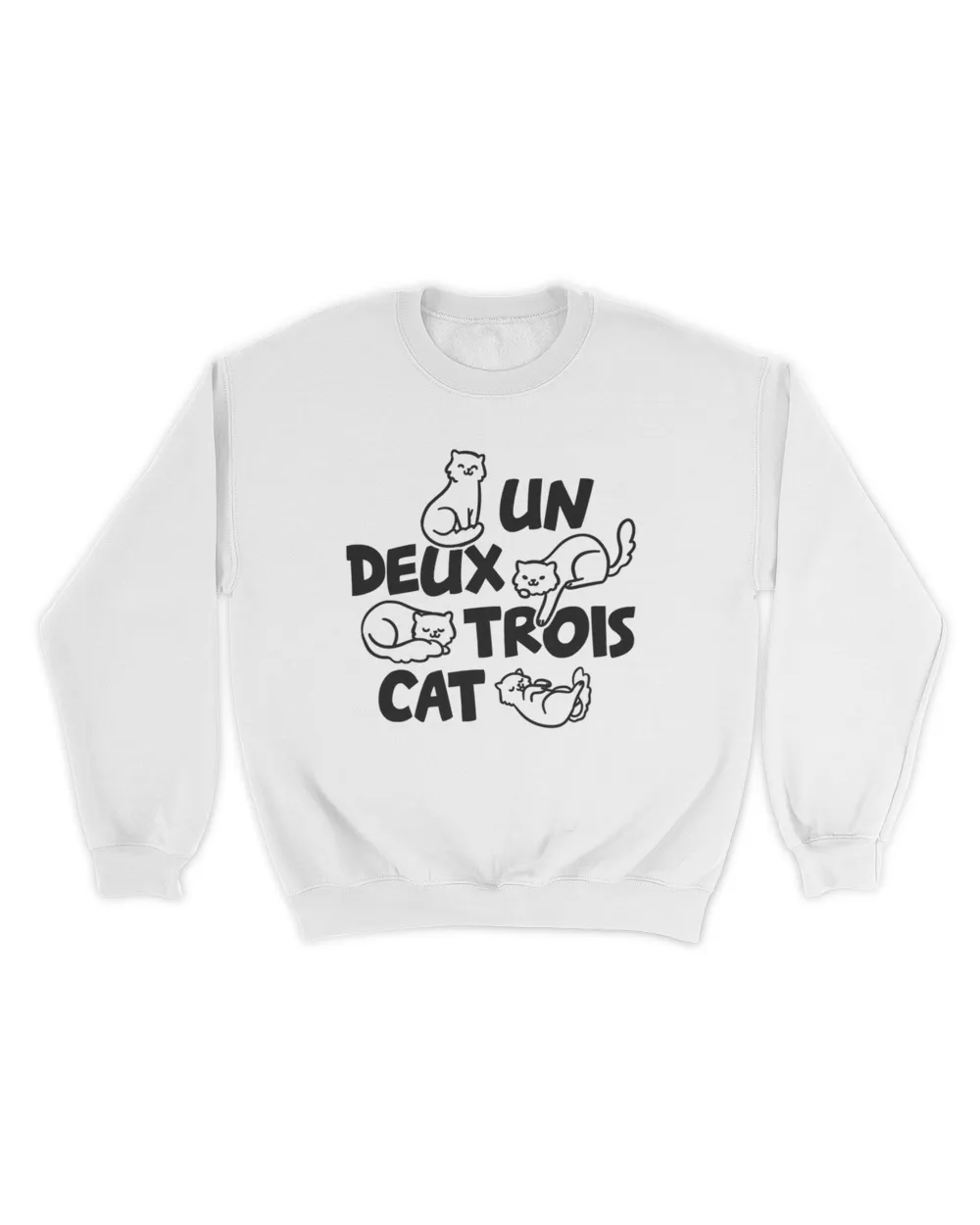 Cat Vintage Cat Lover Funny Kitten French Un Deux Trois Cat HOC200423A2