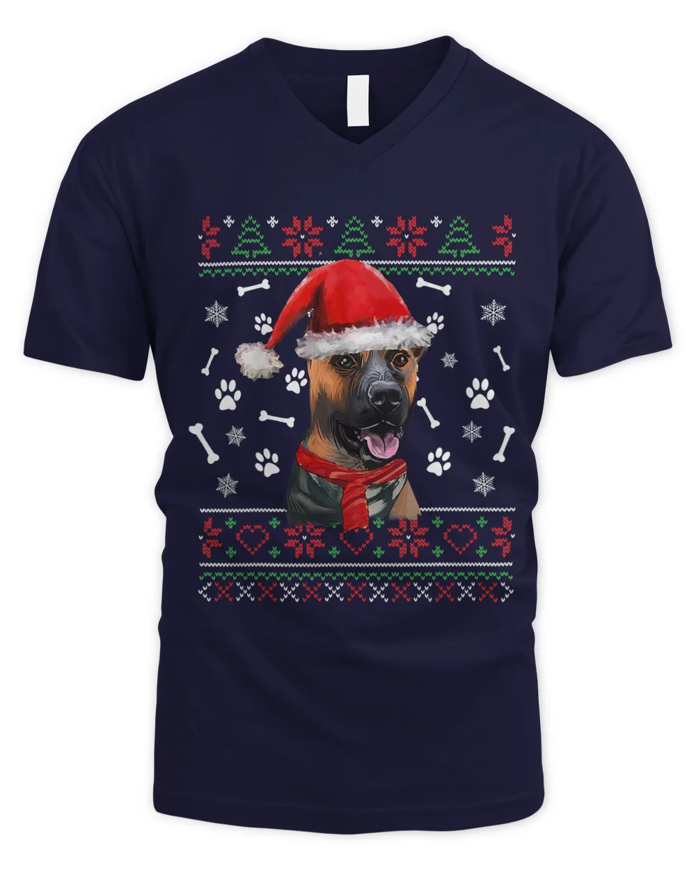 Ugly Sweater Christmas Plott Hound Santa Hat Pajama Xmas