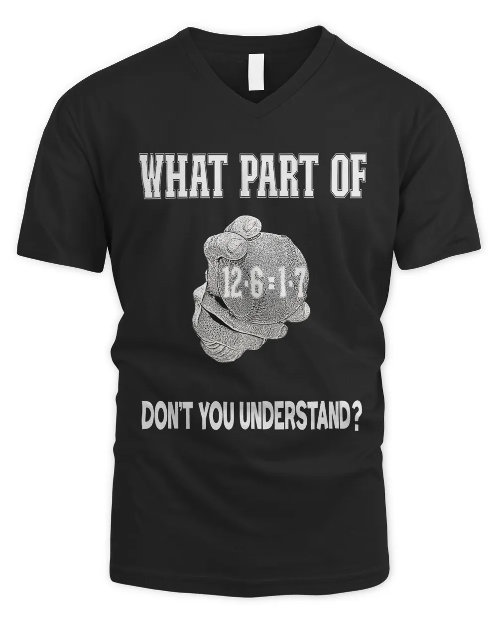 WHAT PART OF DON'T YOU UNDERSTAND Men's V-Neck T-Shirt black s