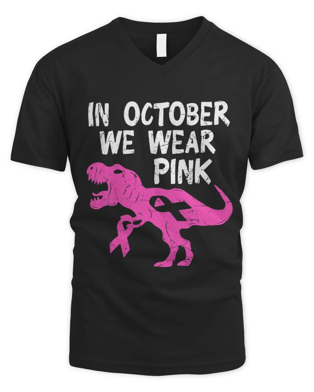 In October We Wear Pink Dinosaur Breast Cancer Awareness kid