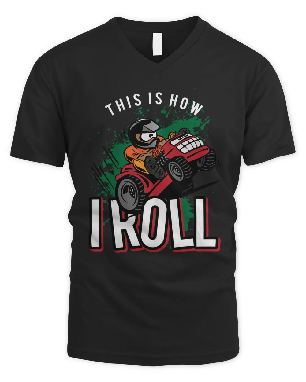 This is hwo i roll v1 Men's V-Neck T-Shirt black s