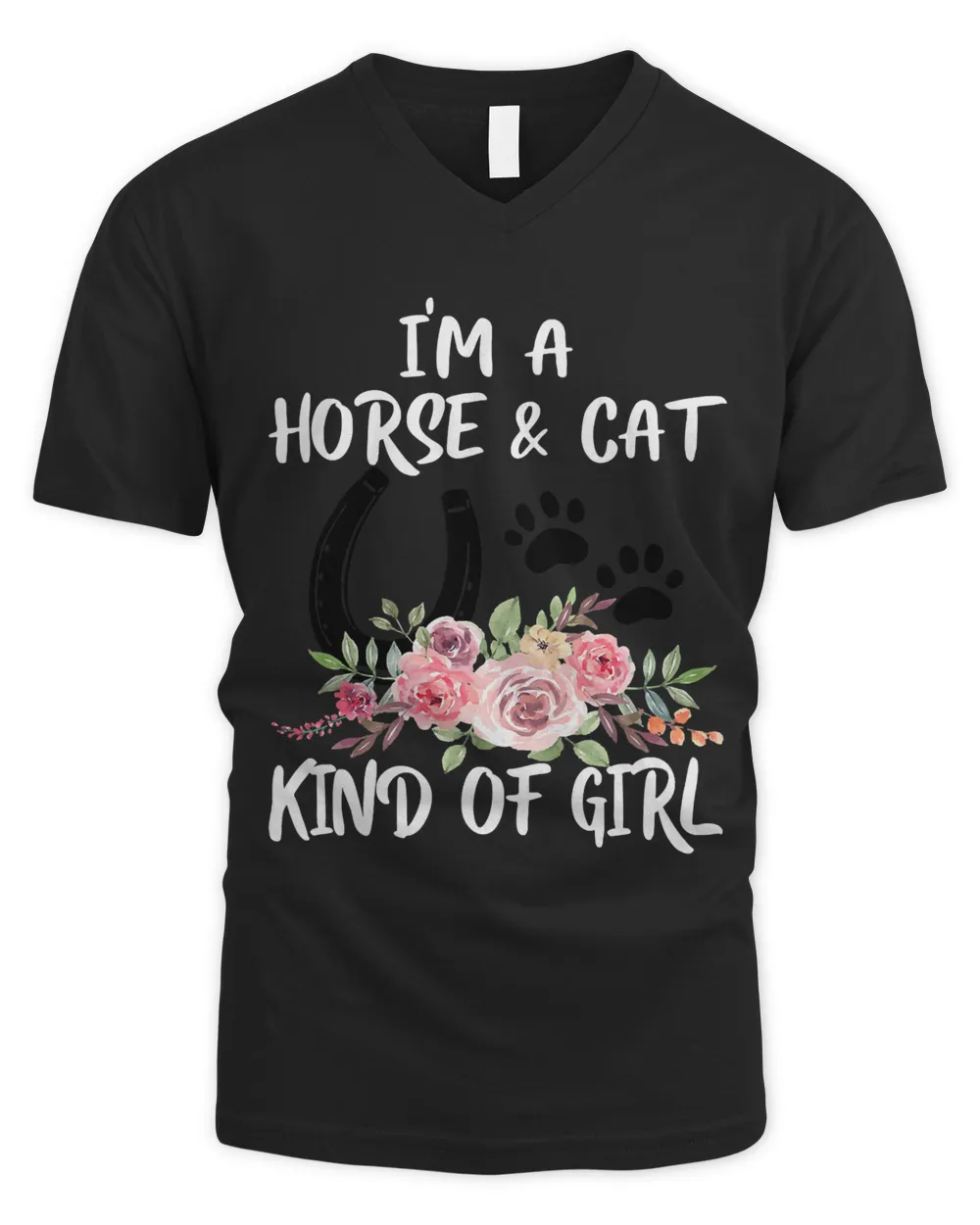 I Am Horse & Cat Kind Of Girl Horseshoe Paws 4