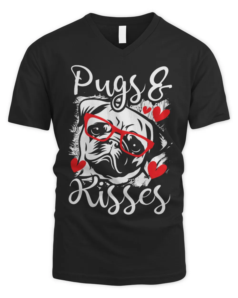 Pugs Kisses Valentines Dog Owner Puppy Lover Pet Breeder