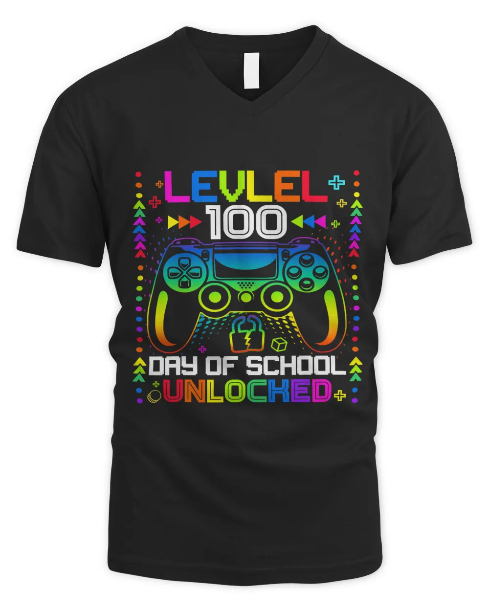 Happy 100th Day of School Video Gamer Level 100 Unlocked110