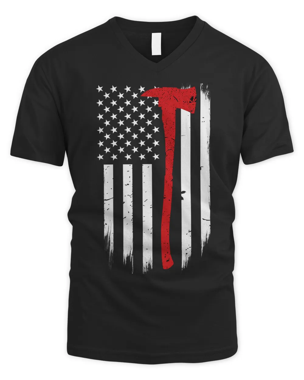 Thin Red Line Flag Axe Hoodie Firefighter Support