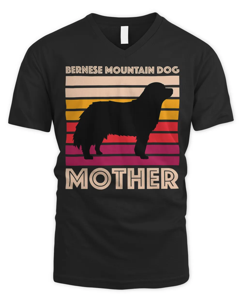 Vintage Dog Lover Gift Mother Retro Bernese Mountain Dog Mom T-Shirt