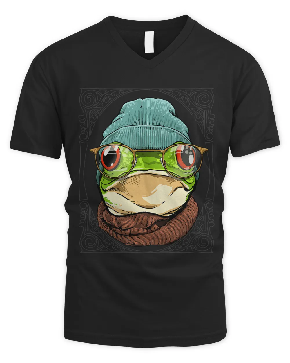 Hipster Frog With Glasses Pond Amphibian Animal Lover 560