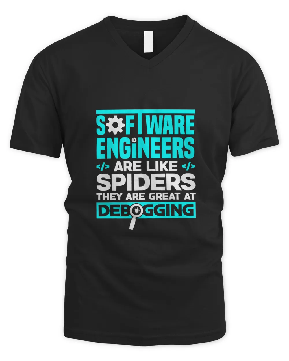 DevOps Engineer Cloud Computing Software Engineers Debugging Men's V-Neck T-Shirt black s
