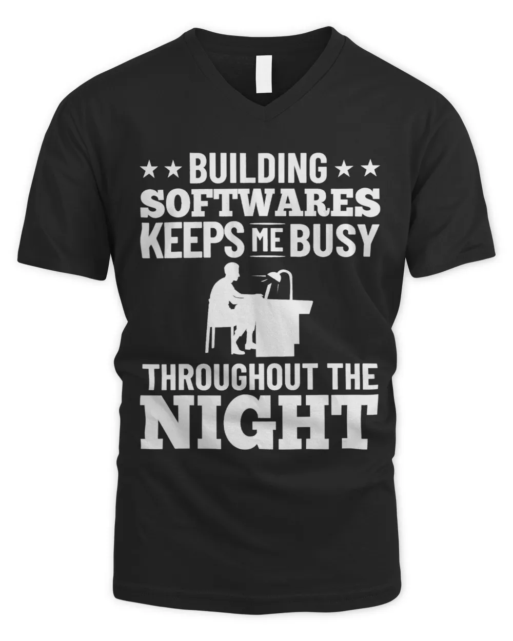 Computer Engineer Software Programmer Application Developer 1 Men's V-Neck T-Shirt black s