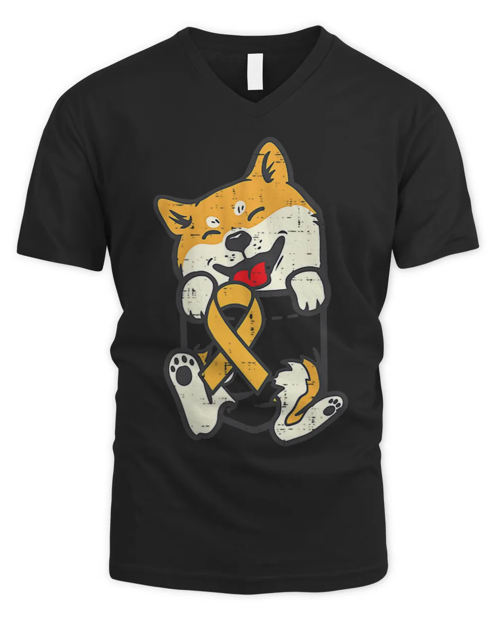 Shiba Inu Childhood Cancer Ribbon Awareness Dog Support 394