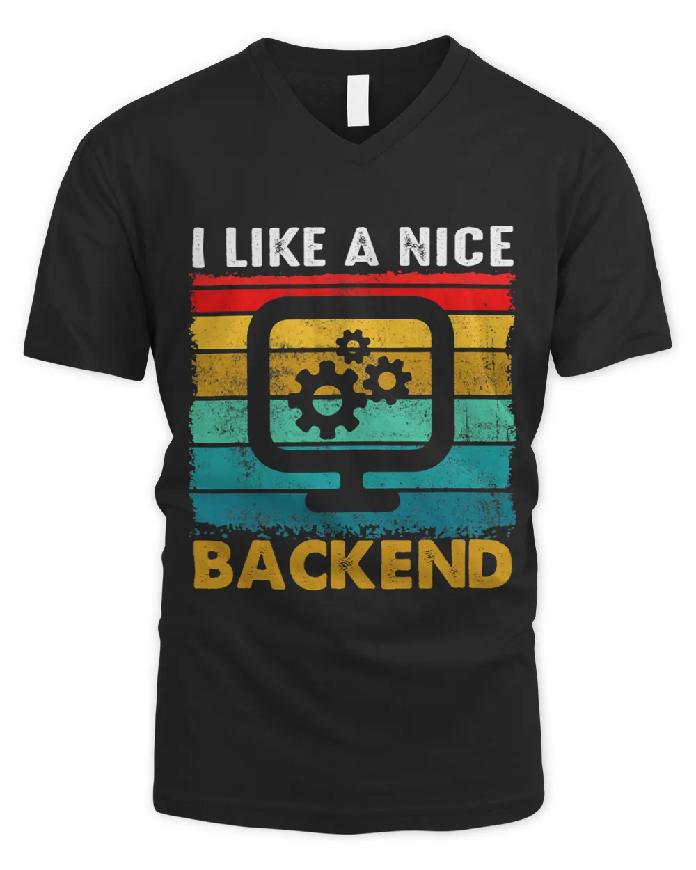 I Like A Nice Backend Programmer Coder Software Engineer Men's V-Neck T-Shirt black s