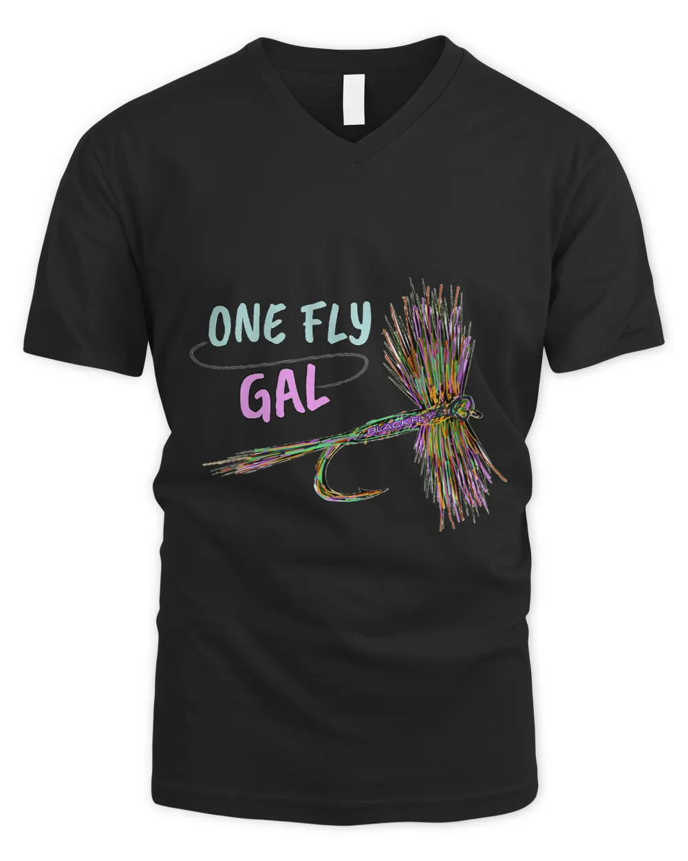 Fly Girl Womens Retro Fly Fishing Shirts Gifts by Black Fly