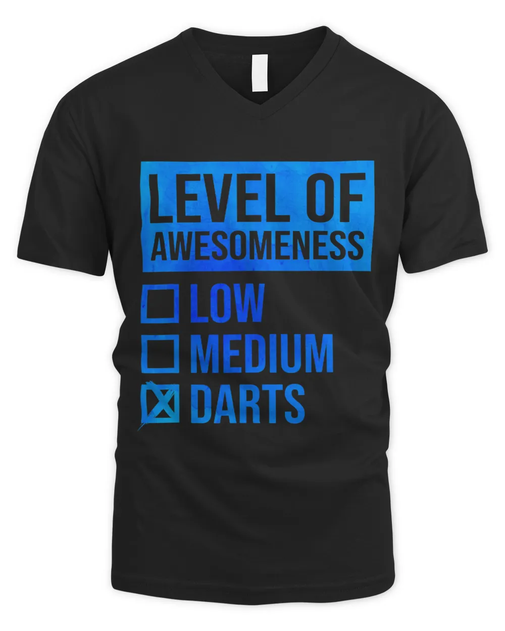 Level Of Awesomeness Dart Player Darting Triple 20 180 Dart Men's V-Neck T-Shirt black s