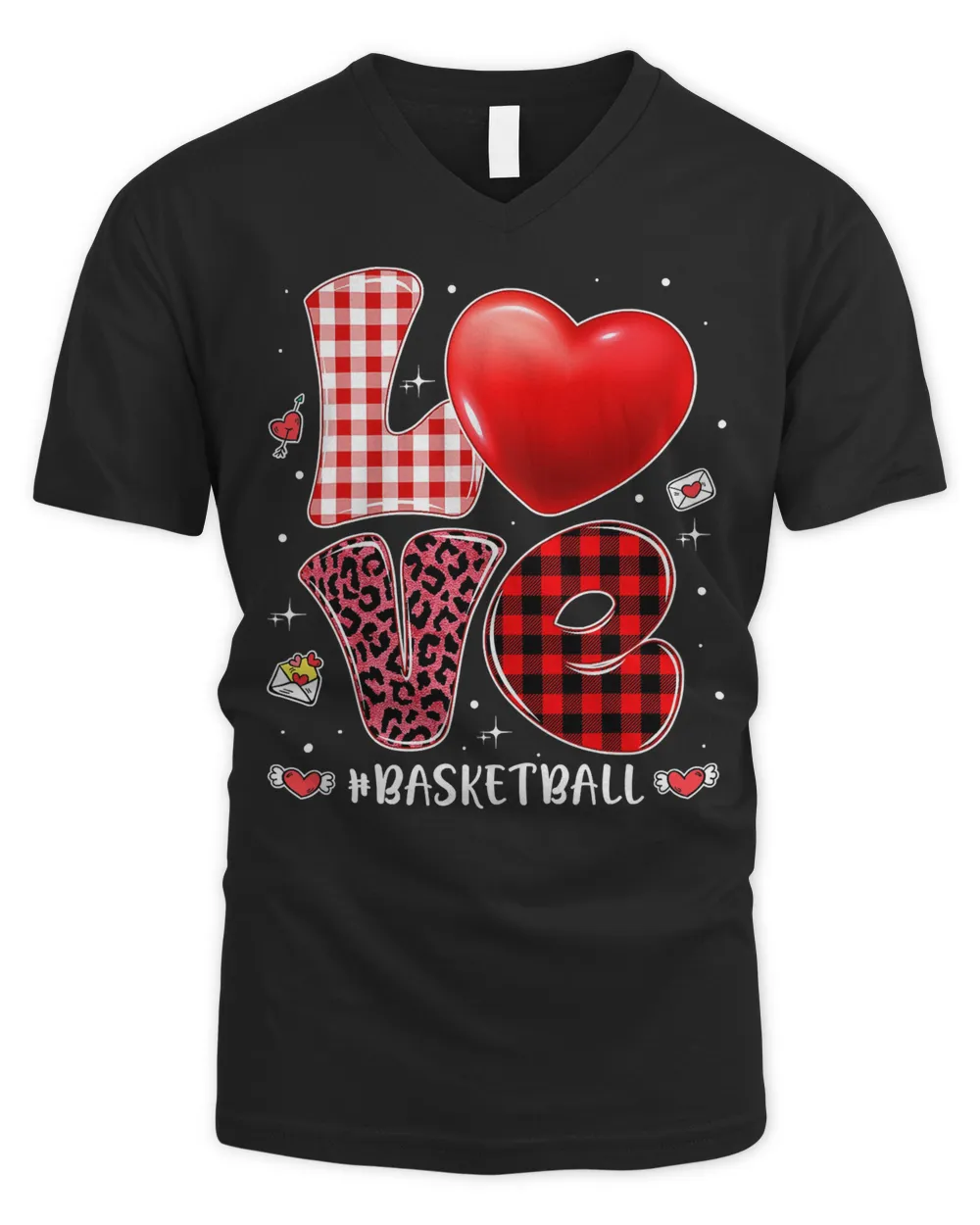 Basketball Valentines Day Hearts Love Basketball Leopard Buffalo Plaid 150
