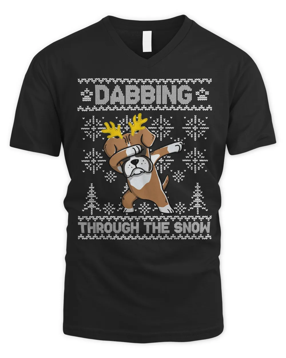 Boxer Dog Dabbing Through The Snow Merry Christmas Xmas Day 197