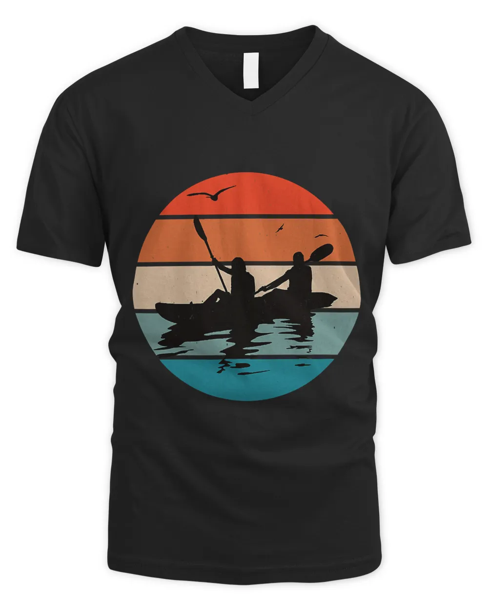 Cool Tandem Kayak Retro Kayaking T-Shirt