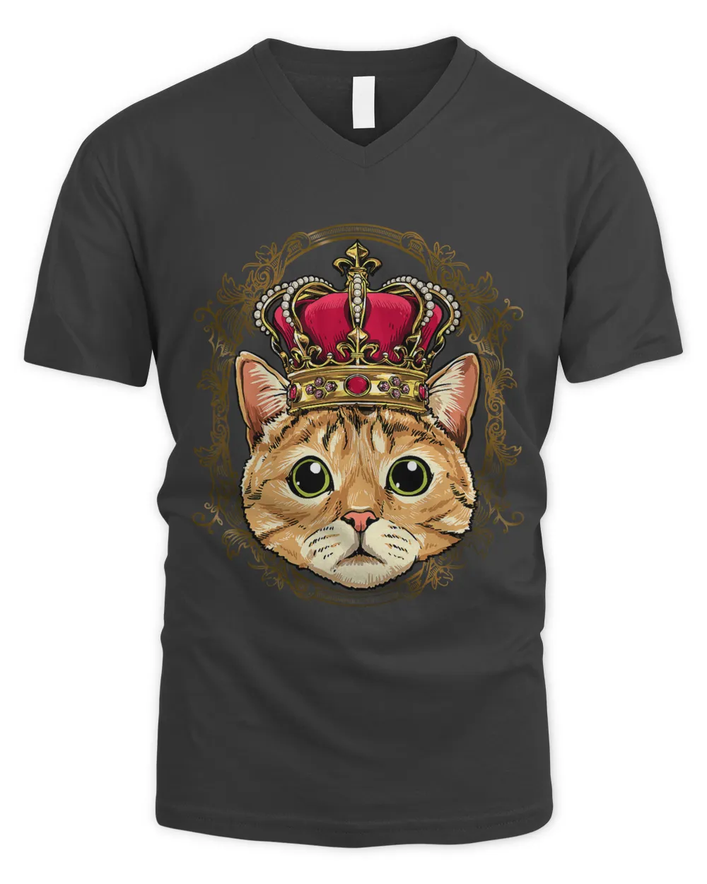 King Cat Wearing CrownQueen Cat Animal 516